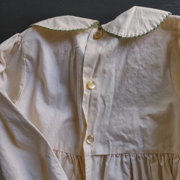 Girls Creamy Yellow Classic Dress - Picture 4 of 6